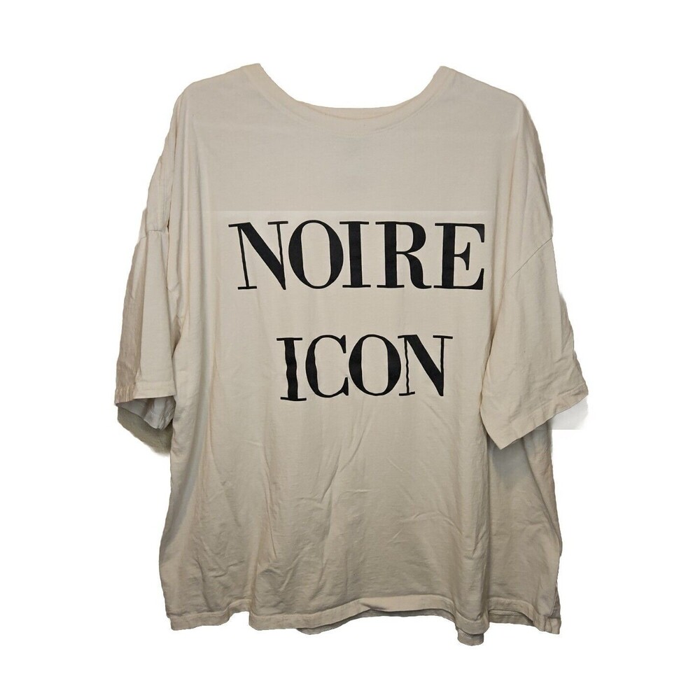 Jolie Noire Noire Icon Graphic Off White Cream T Shirt Womens Size XXL 2XL